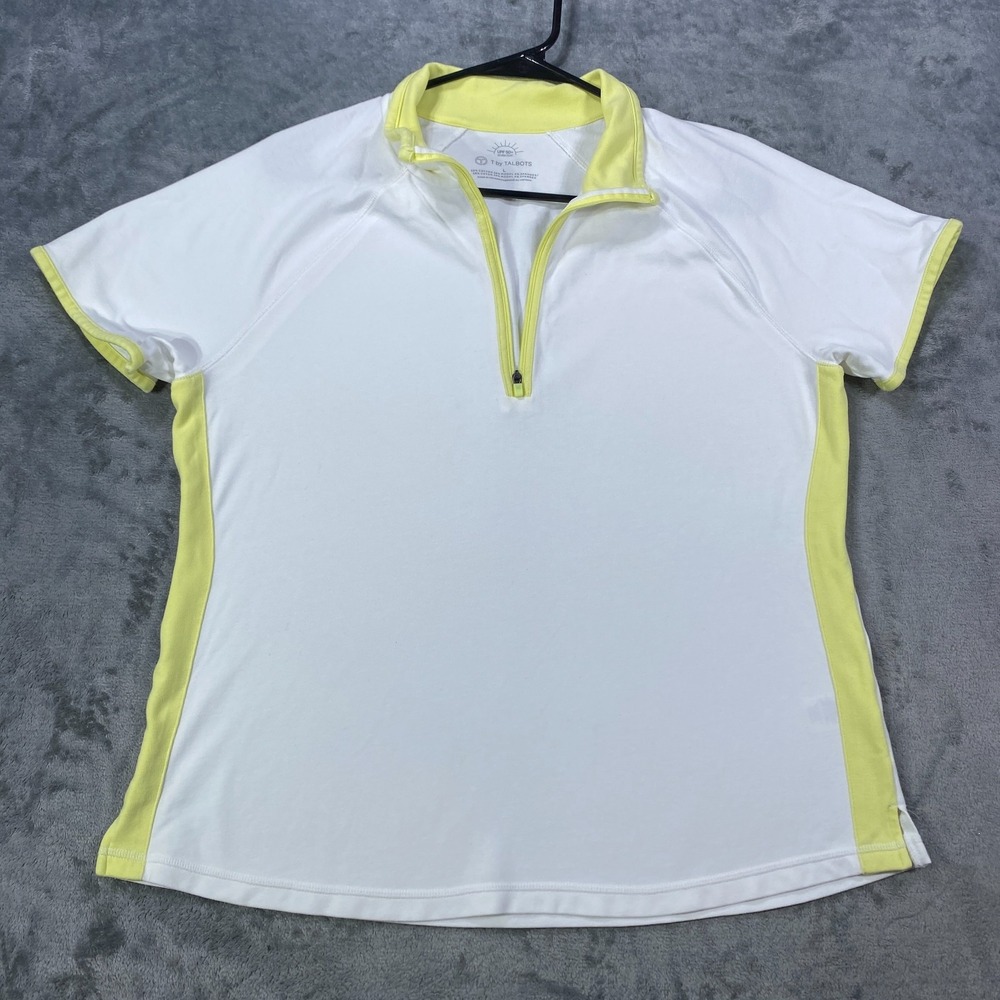 T by Talbots Top Women Large Athleisure Activewear Performance Pullover UPF 50+